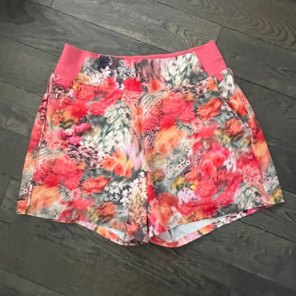 Athleta Floral High Waist Shorts - Multicolor - Picture 2 of 4